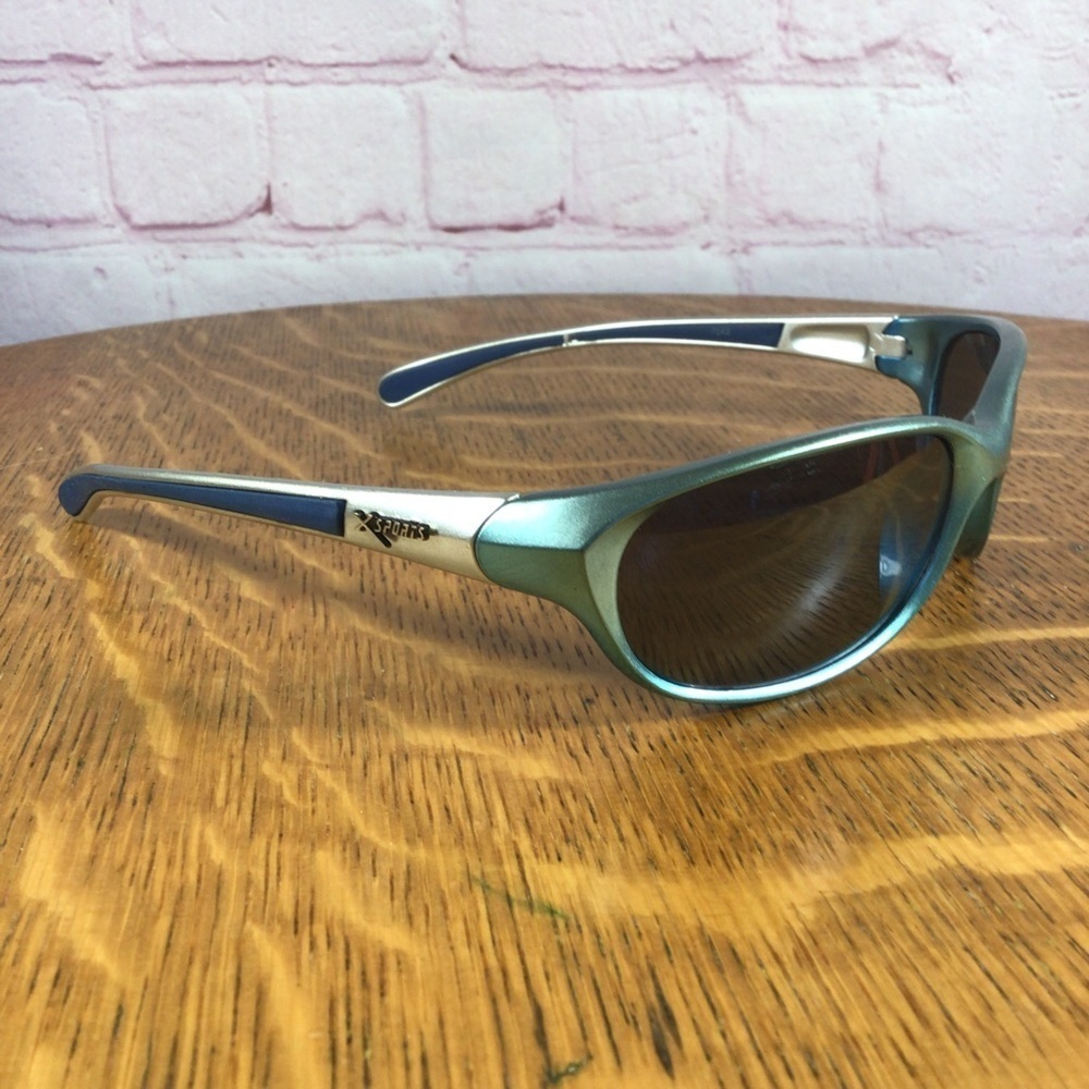 Blue and Silver Frame Sunglasses - Picture 2 of 4